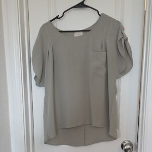 Chic Women's Blouse in Dusty Green